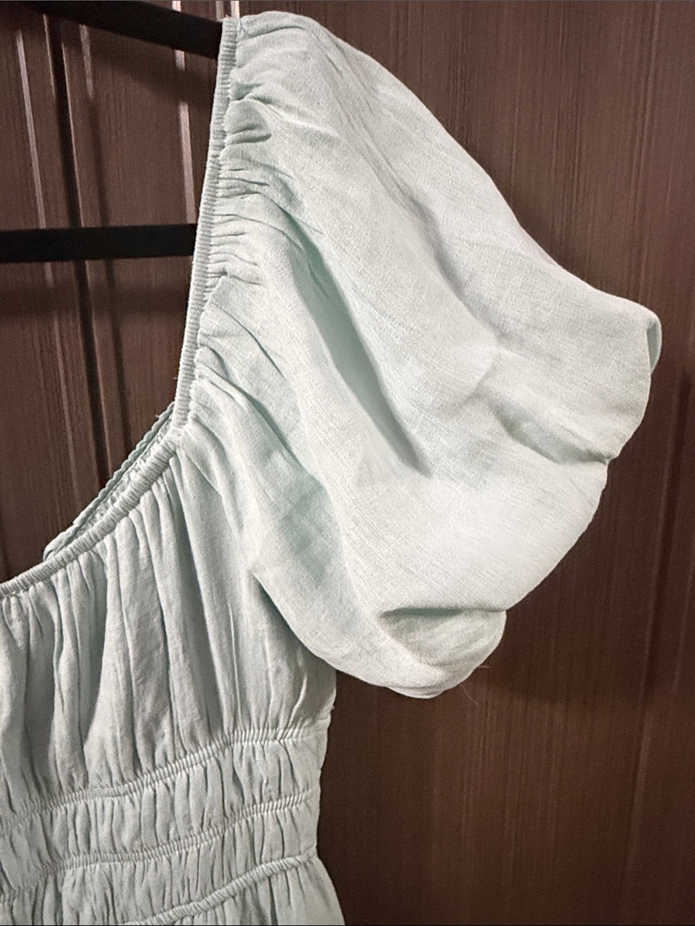 Trixxi Light Mint Puff-Sleeve Tiered Maxi Dress - Picture 6 of 6